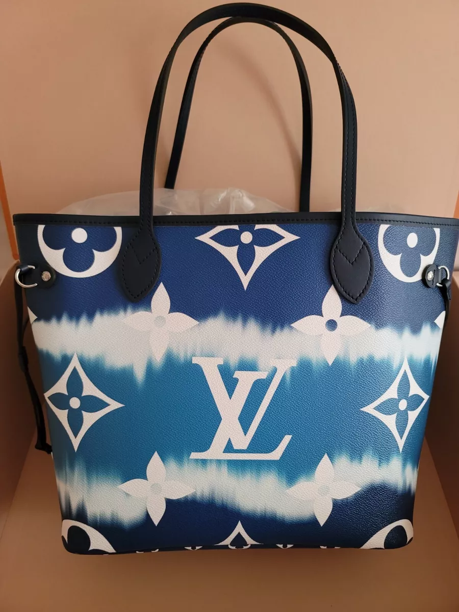 Louis Vuitton Blue Escale Giant Flower Monogram Neverfull MM Bag