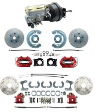 Kit de frenos eléctricos delanteros y traseros Mustang 1964-66 - maestro de bajo perfil - cambio manual