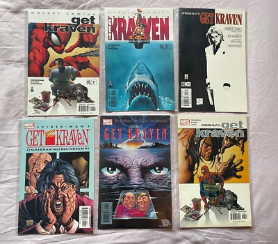GET KRAVEN SPIDERMAN #1-6 GET JAWS PADFATHER MARVEL COMICS 2002 SET verpackt, NEUWERTIG