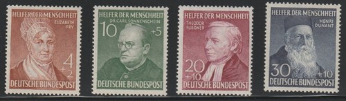 Germany 1952 Sc #B 327-30 Portraits MLH OG