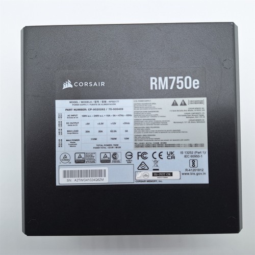Corsair RM750e Fully Modular Low-Noise Power Supply 80 Plus Gold -NOT WORKING- - Bild 5 von 6