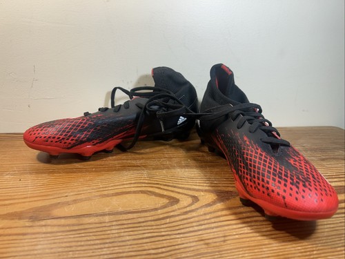Adidas Predator Soccer Cleats Mens Size 5 Red Black Lace Up High Top 698007