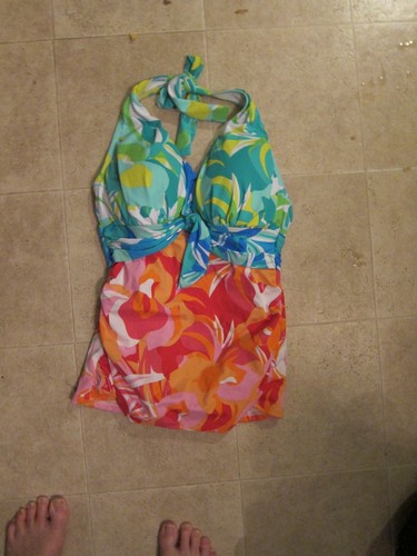 Bleu by Rod Beattie Women's Tie-Front Halter Tankini Top - Multicolored Size 14 - Picture 2 of 8