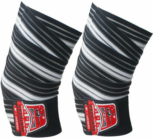 POWER LIFTING KNEE WRAPS BODYBUILDING Weight lifting STRAPS WRAPS BRACE - Picture 8 of 10