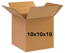 10" x 10" x 10" CARBOARD BOX - 32 ECT - SINGLE BOX - CUBED