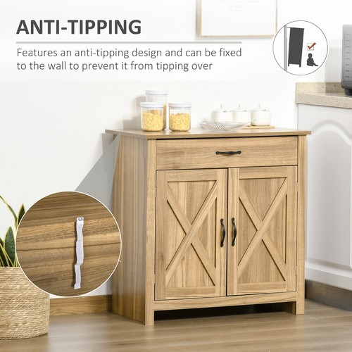 Kitchen Barn Door Sideboard Buffet Accent Storage Cabinet Coffee Bar TV Table - Picture 6 of 12