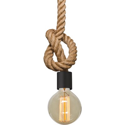 Besa Lighting Solo 1 Light Rope Pendant Ceiling Light 1JT-SOLO-BK - Open Box