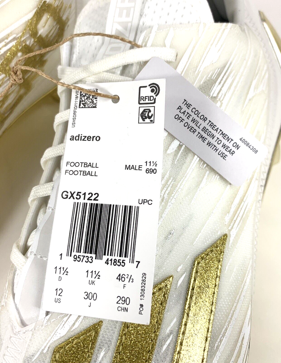 adidas Adizero Football Cleats White Gold metallic GX5122