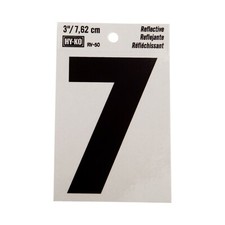 HY-KO 3" Reflective Vinyl Self Adhesive Sticker Number 7