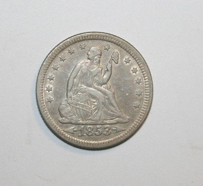 1853 シーテッド リバティ クォーター 1853 SEATED LIBERTY QUARTER D013 | eBay