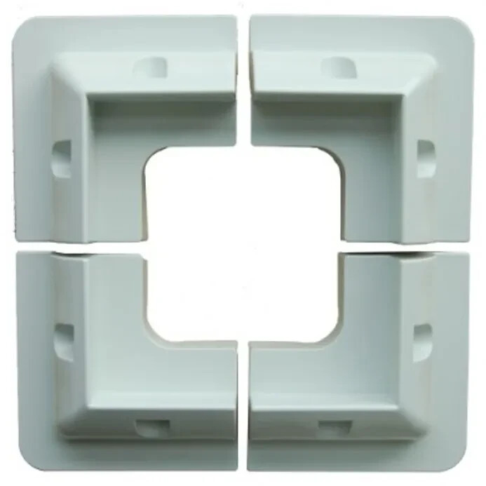Kit 4 coins de fixation panneau solaire anti-UV en ABS blanc pour toit sans perçage