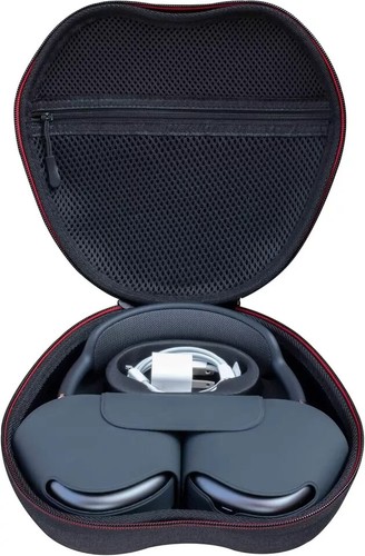 Smart Tragetasche für AirPods Max Kopfhörer mit Schlafmodus (schwarz/rot) - Bild 4 von 4