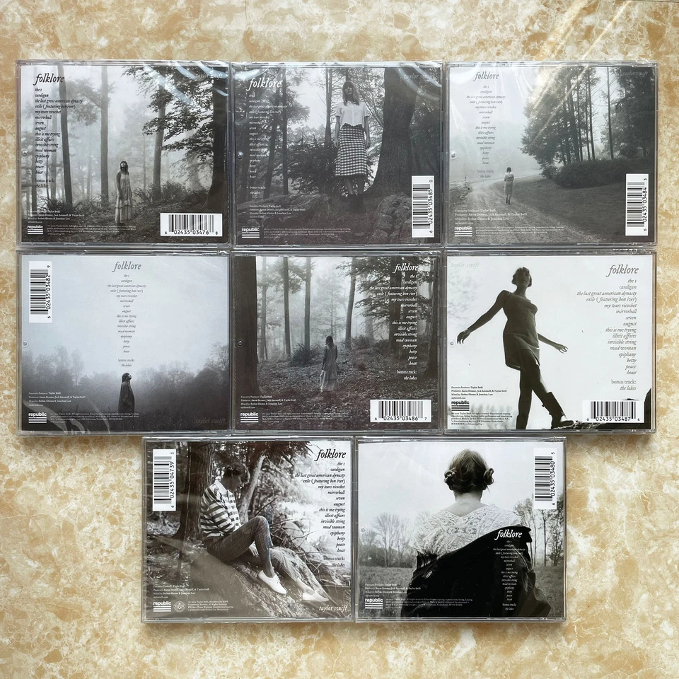Taylor Swift Folklore Album New Complete 8-Editions Brand Set CD - Image 2 of 4
