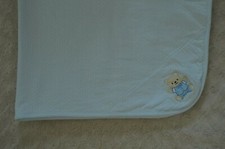 Little Me Teddy Bear Baby Blanket Blue Tan Bow Tie Lovey Security