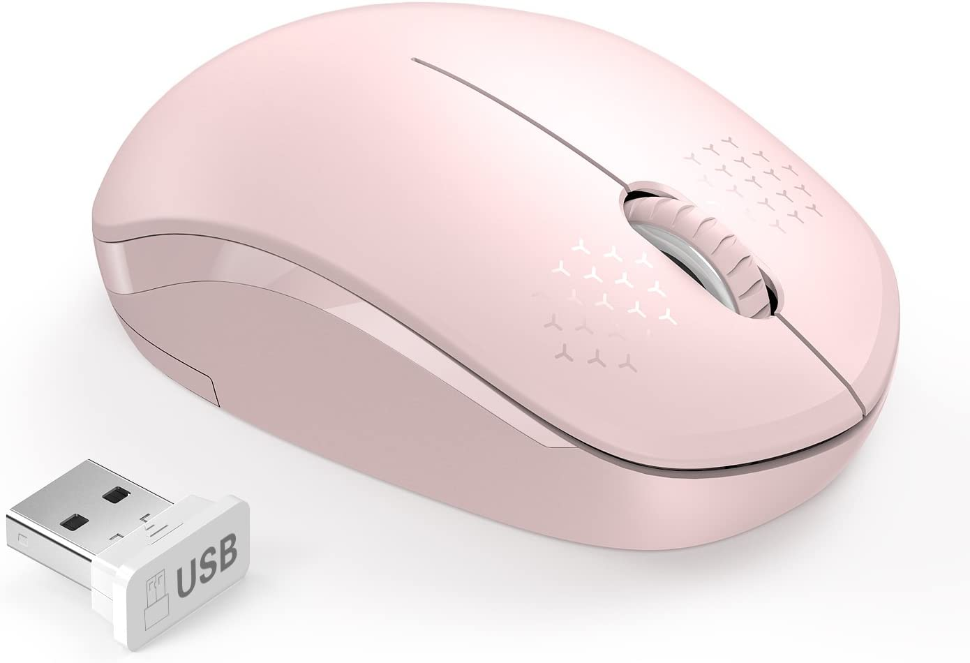 Wireless 2.4G Noiseless Mouse with USB Receiver for Laptop or PC Portable and Ergonomic Design for Smooth Operation and Comfort-image