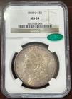 1898 O $1 Morgan Silver Dollar NGC MS65 CAC Toned