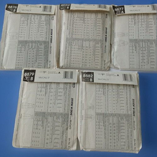 Lot Of 5 McCall's Easy Stitch’n Save Patterns 8882 8877 8876 8879 8032 Uncut - Picture 2 of 12