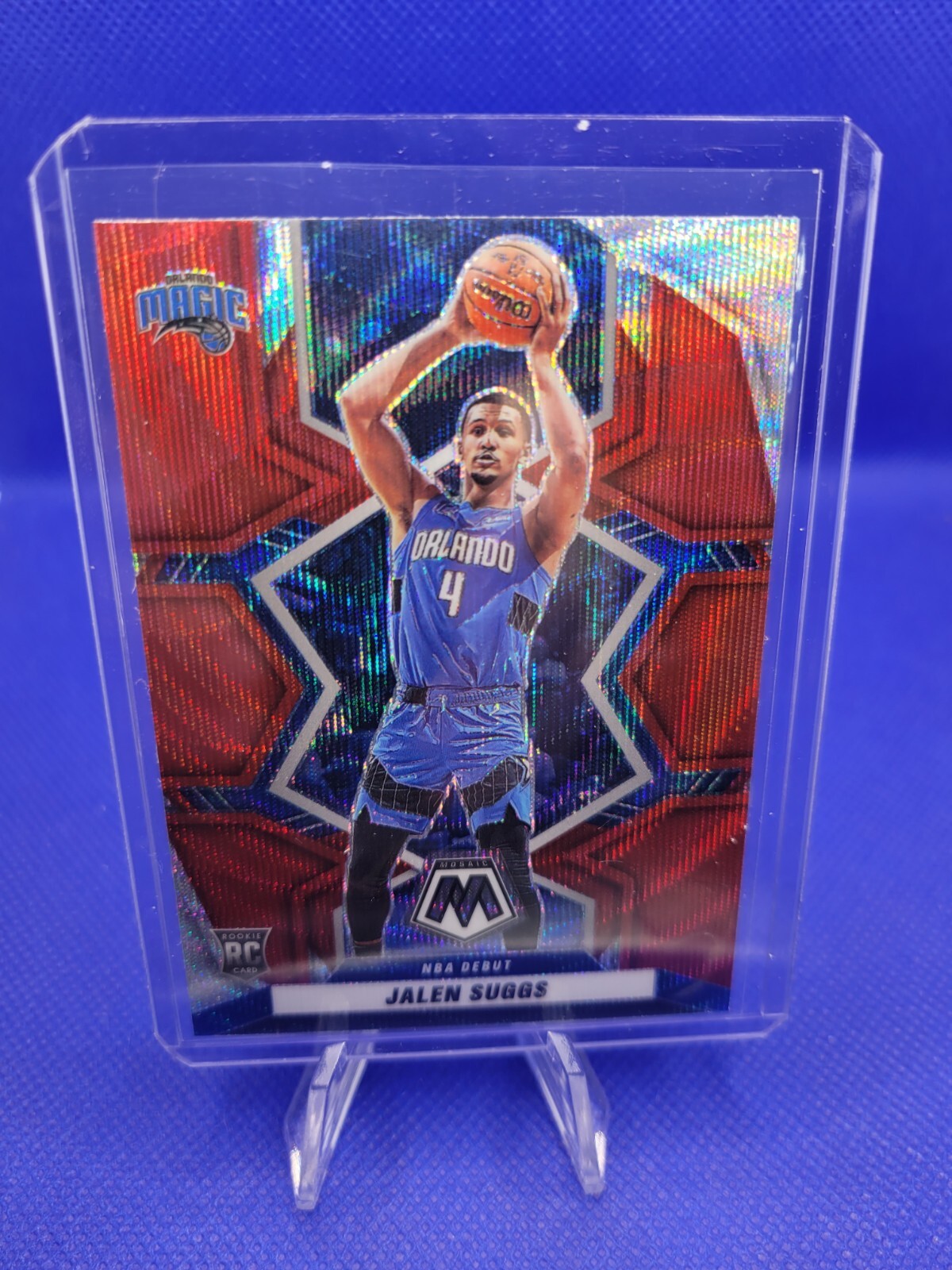 JALEN SUGGS - 2021-22 Panini Mosaic #266 ROOKIE NBA DEBUT RED WAVE