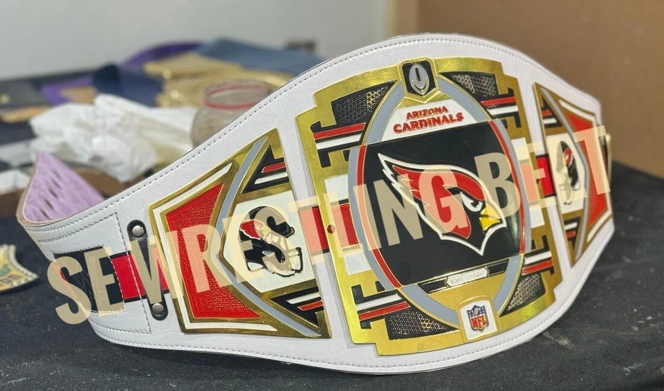 Cinturón Título Campeonato Mundial de Lucha Pesada de Arizona Cardinals NFL Adulto Foto 4 de 4