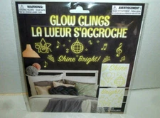 "Shine Bright!" Glow-In-The-Dark Wall Clings-Brand New in Package!!
