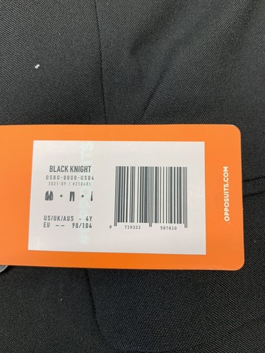 OppoSuits Size 4Y Boys Black Knight Solid Suit - Picture 2 of 10