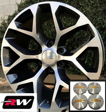 24 Gunmetal Gray Snowflake Oe Replica Wheels Chevy Silverado Tahoe 6x5.5 24