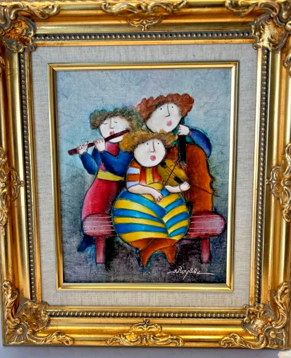 油彩画 油絵 ジェイ・ロイバル 音楽隊 ジェイ・ロイバル 『音楽隊