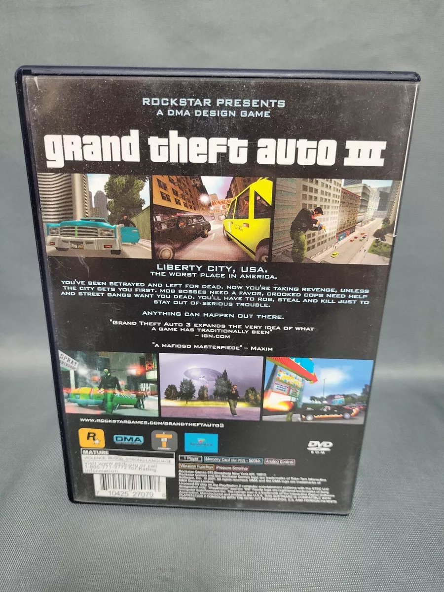 Grand Theft Auto 3 , Item Original , Usado - Jogo para Playstation 2 -  Ifgames Diversões