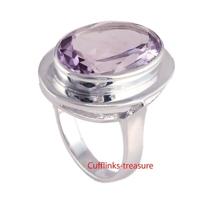 Natural Amethyst Gemstone with 925 Sterling Silver Ring for women's #Ct76