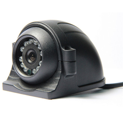 Car RV 4 Pin Heavy Duty 12-24V CCD Side View Camera 12 LEDs IR IP68 Waterproof