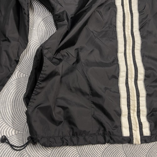 Chaqueta cortavientos Adidas de colección años 90 forrada de malla cremallera completa negra para hombre XLT USADA EN EXCELENTE ESTADO - Imagen 7 de 11