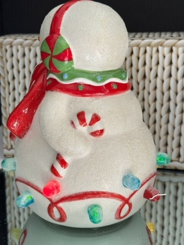 Hallmark 2010 Season's Treatings Musical Snowman Gumdrops Lights & Sound Glitter - Picture 10 of 18