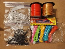 Rexlace Crafter's Vinyl Lacing, Pepperell Crafts, 2 Partial Rolls, Variety Pack