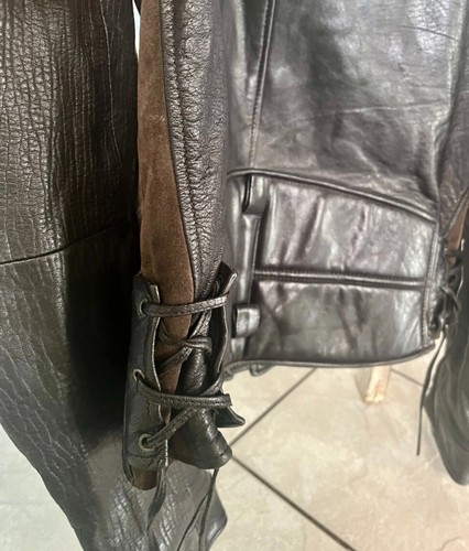D&G Dolce & Gabbana AUTHENTIC vintage Y2K biker leather jacket - Picture 3 of 5