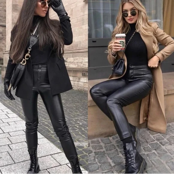 Zara faux leggings cheap