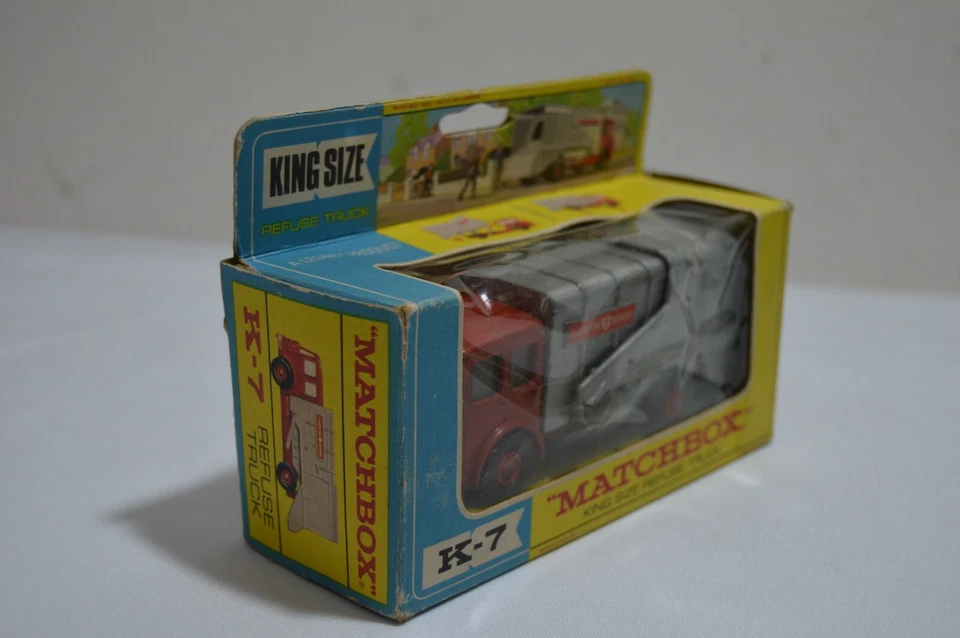 RARE LESNEY MATCHBOX KING SIZE K-7 REFUSE GARBAGE TRUCK W/BOX - Image 2 of 4