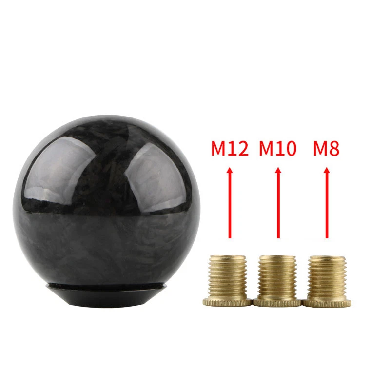 Universal Carbon Fiber Aluminum Alloy Car Manual MT Gear Shift Knob Shifter - Image 3 of 4