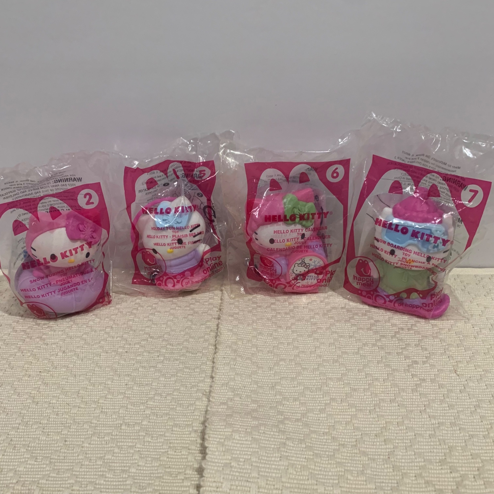 mcdonald-s-hello-kitty-holiday-calendar-snowboarding-tubing-toys-lot-of-4-ebay