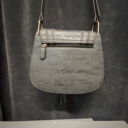 Franco Sarto Faux Suede Vegan Studded Boho Tassel Crossbody Bag - Picture 5 of 7