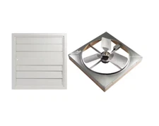 Master Flow 4500 CFM 24 in. Direct Drive Whole House Fan with Shutter - WHFS24M