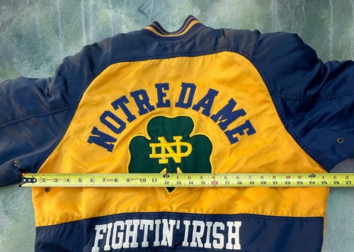 Vintage RARE Mirage NCAA Notre Dame Fighting Irish Men's Jacket Size L. - Picture 10 of 12