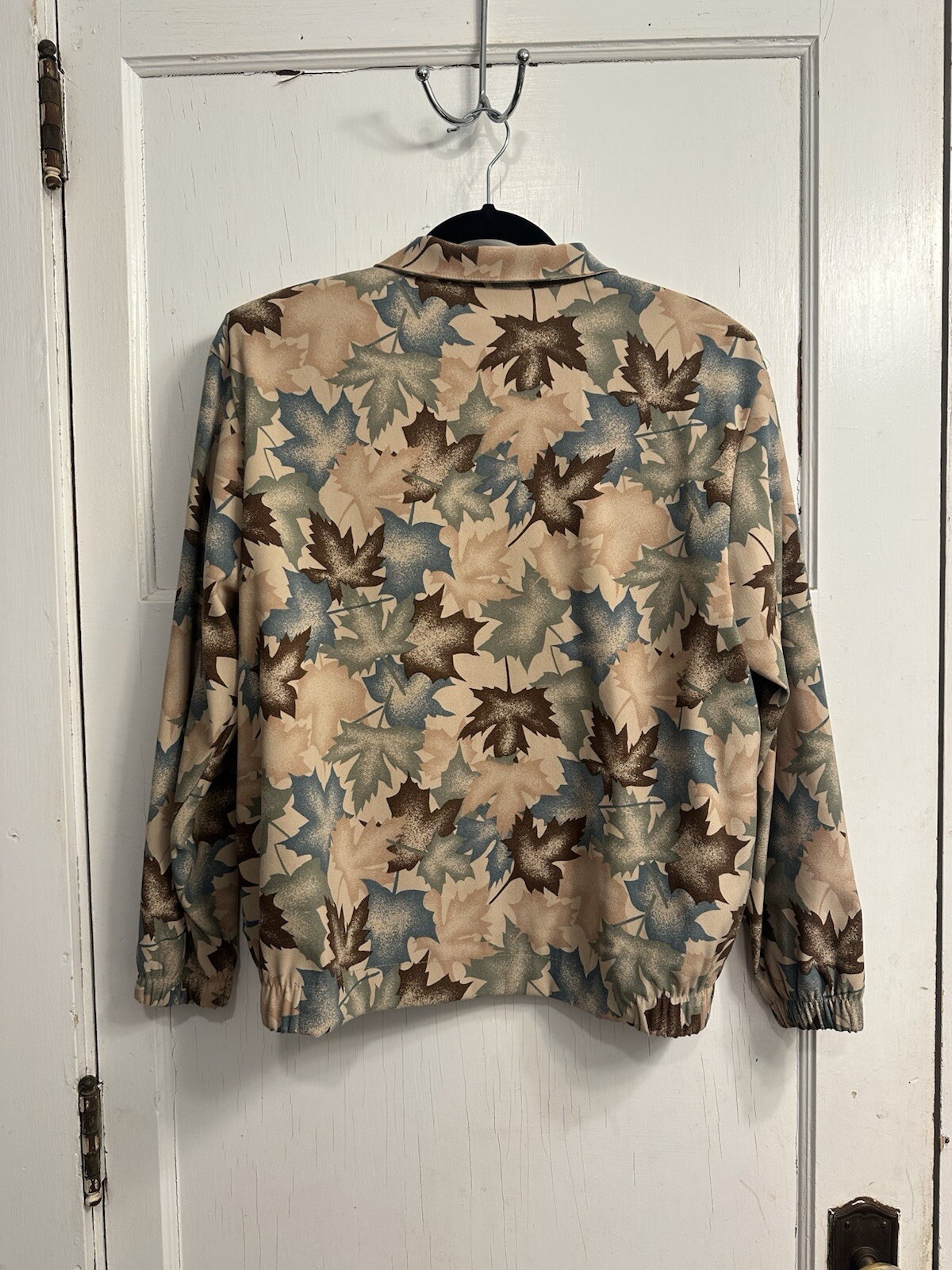 Teddy Petite Fall Leaf Print Lightweight Jacket -… - image 2