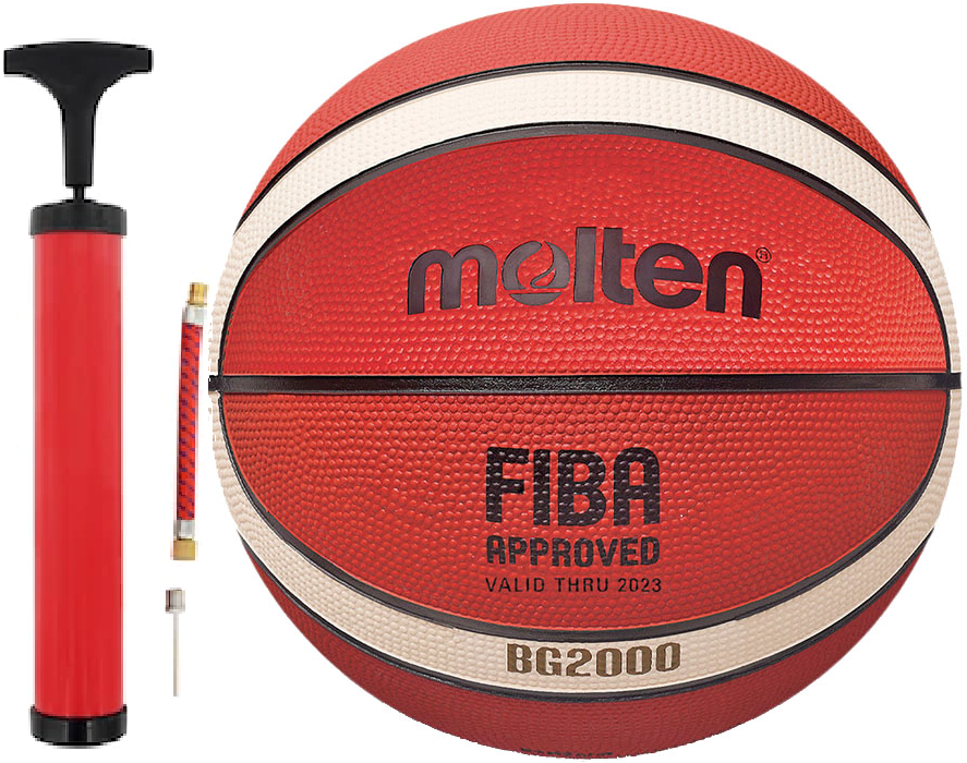 Ballon De Basket Molten BG2000 – Taille 5 – Caoutchouc Premium – Intérieur/Extérieur – Homologué FIBA