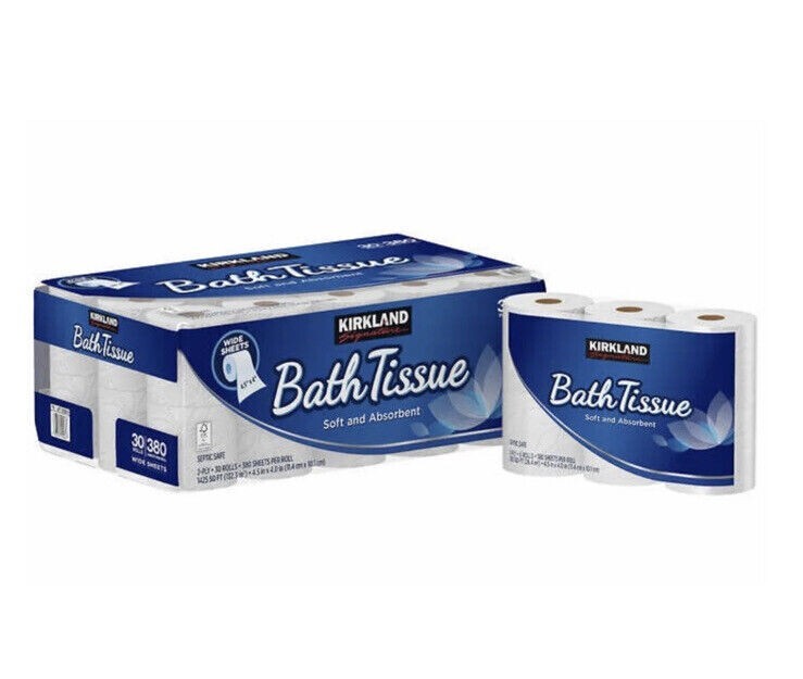 Kirkland Signature Bath Tissue, 2Ply, 380 Sheets, 30 Rolls FREE