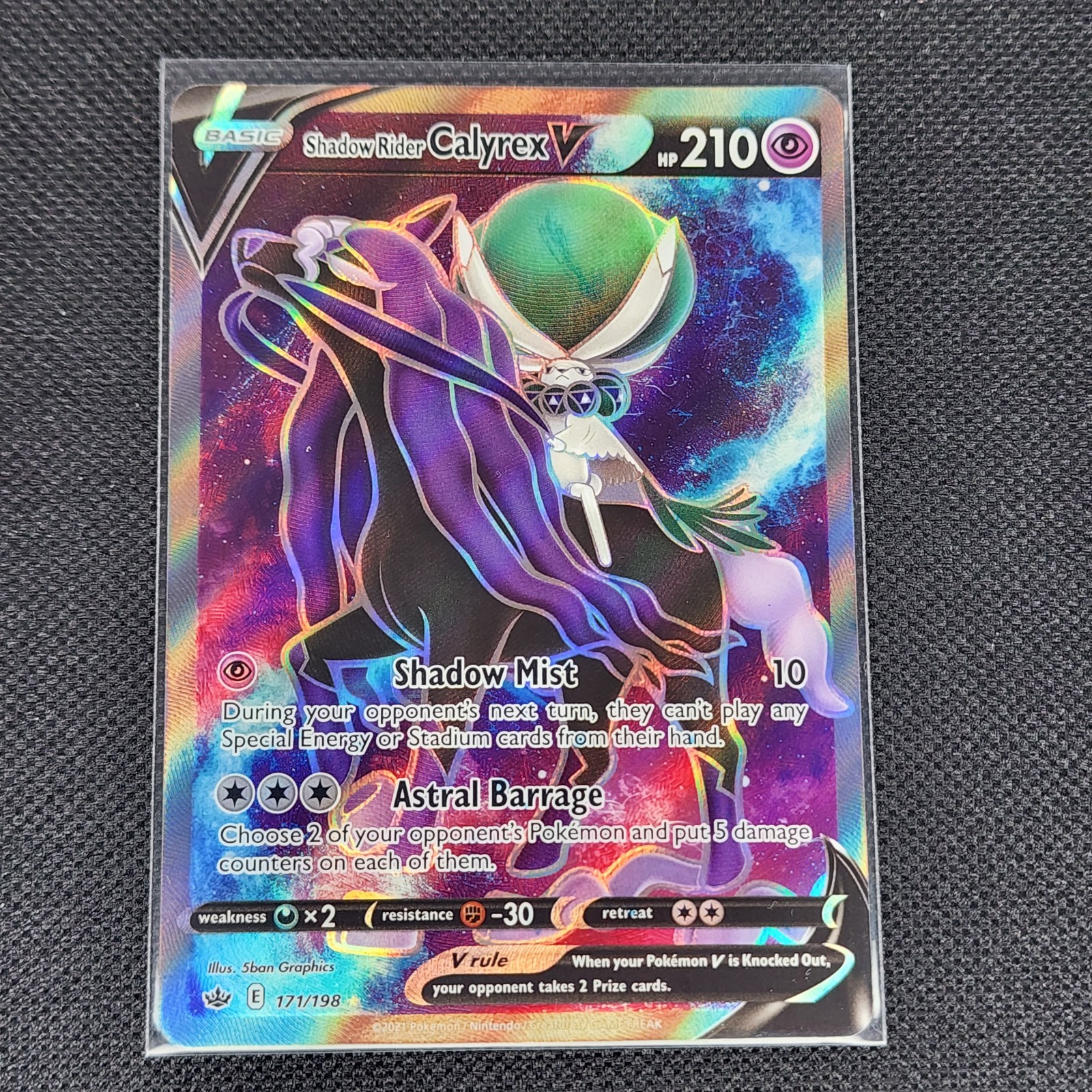 Shadow Rider Calyrex V - 171/198 - Ultra Rare - Chilling Reign - Pokemon - NM/M