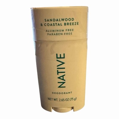 Native Aluminum Free Sandalwood Coastal Breeze Deodorant 2.65 Fl Oz - NEW