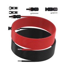 10 AWG Solar Panel Extension Cable 30Ft for RV Boat Home,Black  Red