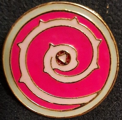 Steven Universe ~ Rose Quartz' Shield Enamel Pinback Anime Cartoon Network - NEW