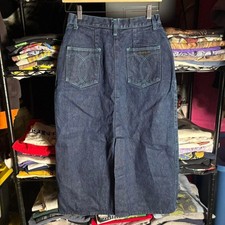 Vintage 80s Women's Emilio Pucci Maxi Denim Skirt Size 1