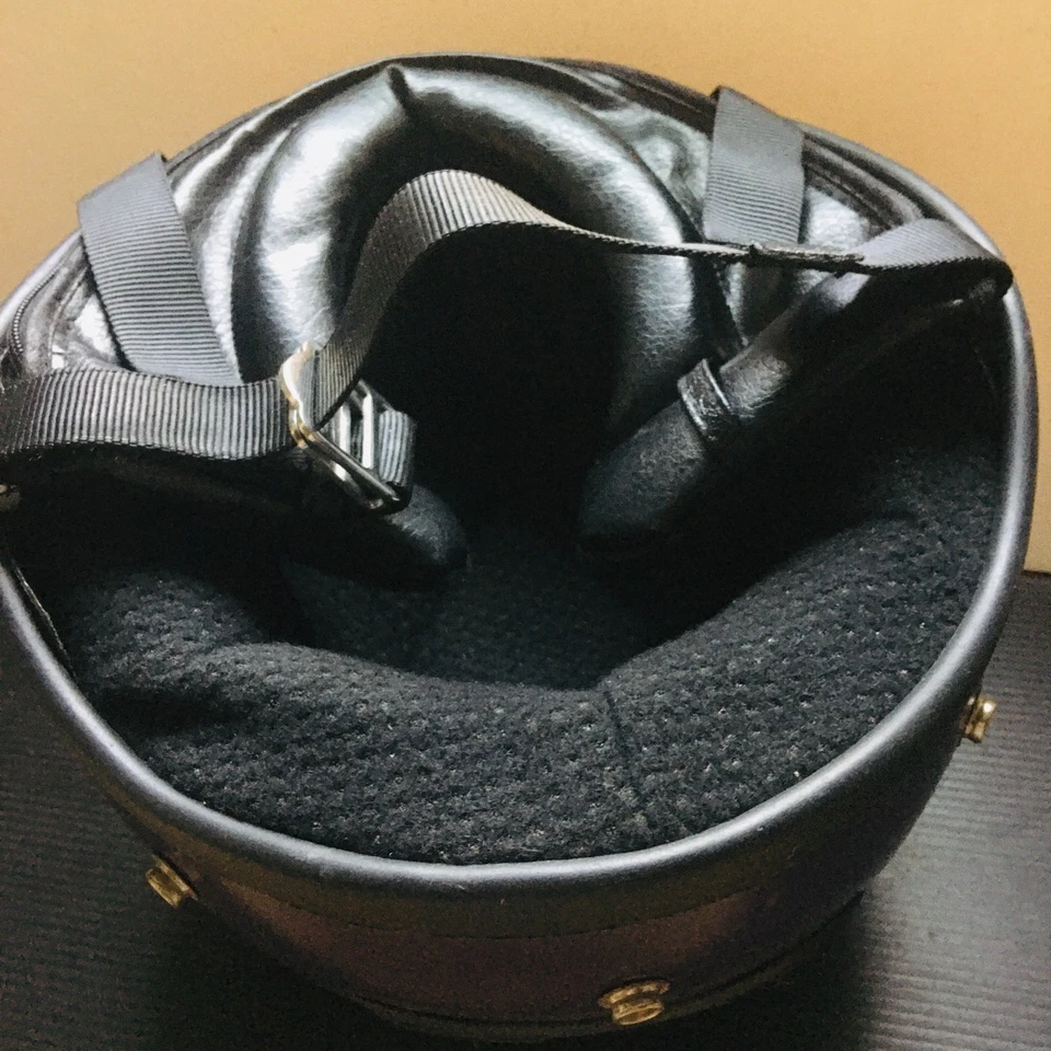 Casco de motocicleta medio corto vintage púrpura calavera cementerio DOT talla XS Foto 3 de 4